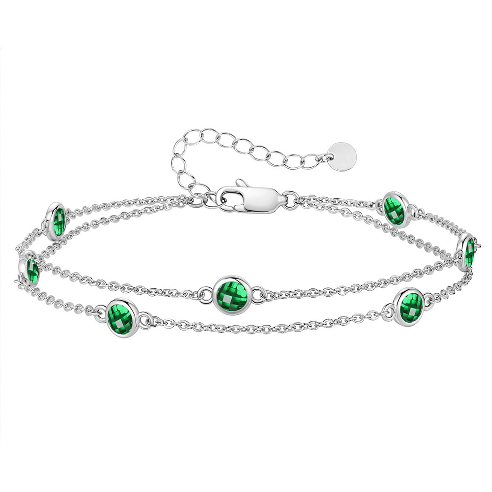 Pulsera de regalo para el Día de la Madre, piedra de cuarzo natural, para mujer, doble capa personalizable, joyería, regalo de cumpleaños, Día de la Madre, para mamá