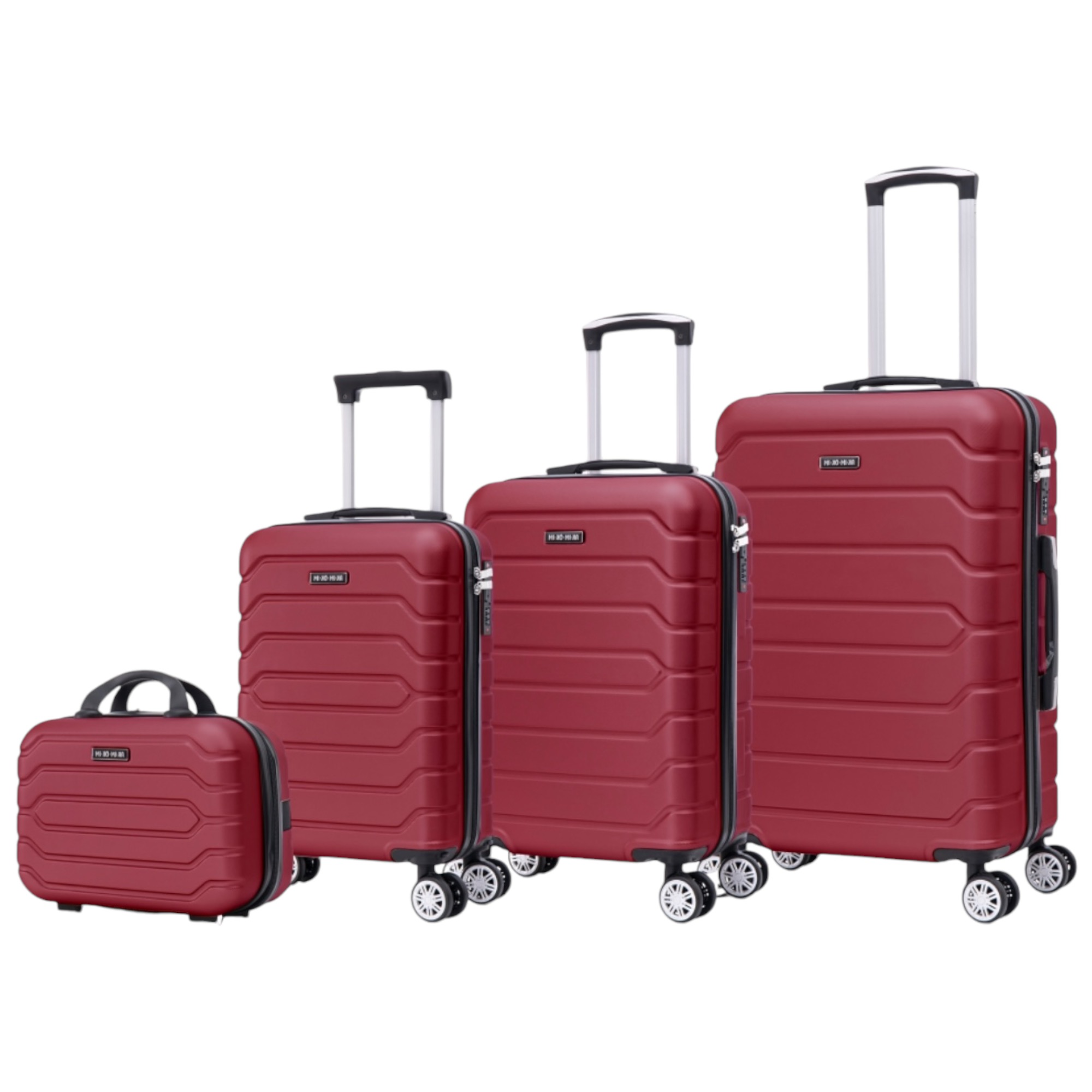Conjunto de Maletas de Viaje Elegantes: Carcasa Ligera de ABS, Cerradura Numérica, 4 Ruedas Giratorias 360°, Asa Telescópica de Aluminio Juego de Maletas Set Trolley Maleta Cabina (6990 M008 8001 8002 8008 6020 H24)