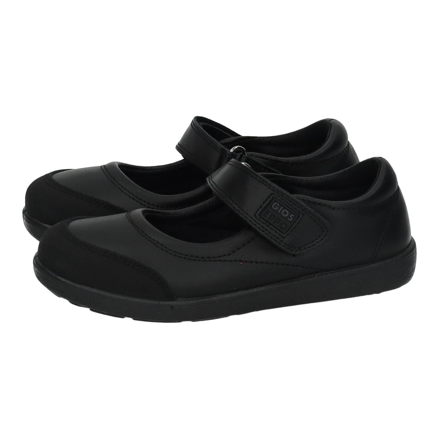 Zapato Colegial marca GIOSEPPO para niña en color negro. Zapatos colegiales niña Gioseppo negro con suela flexible antideslizante y cierre adhesivo