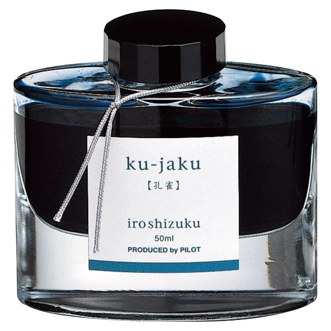 Pilot Iroshizuku Fountain Pen Ink - Botella de 50 ml - Ku-jaku Peacock