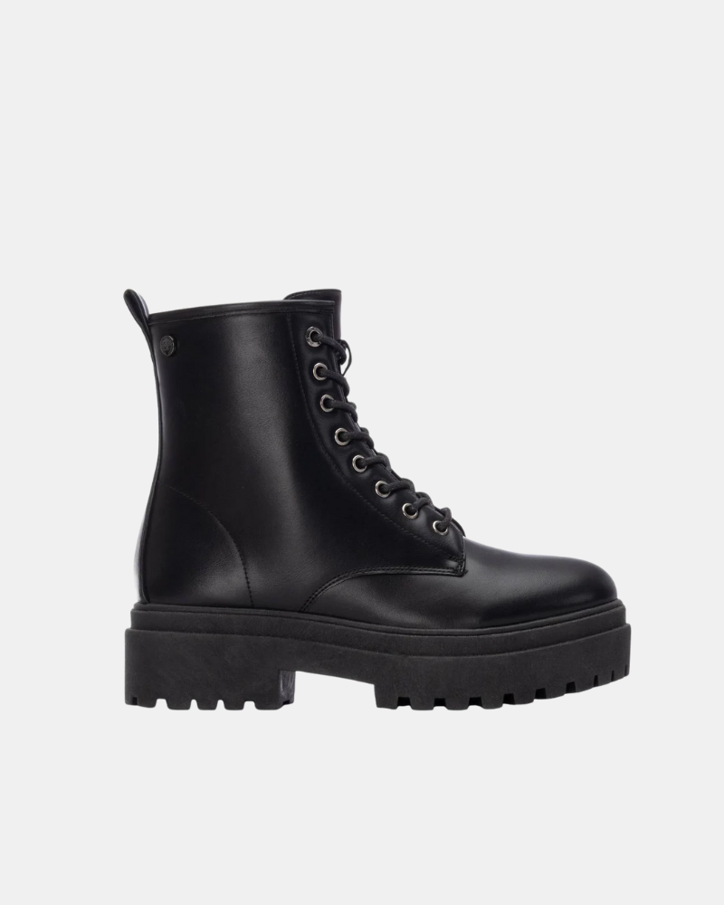 XTI 130539 Botines Militares Altas Mujer Negro