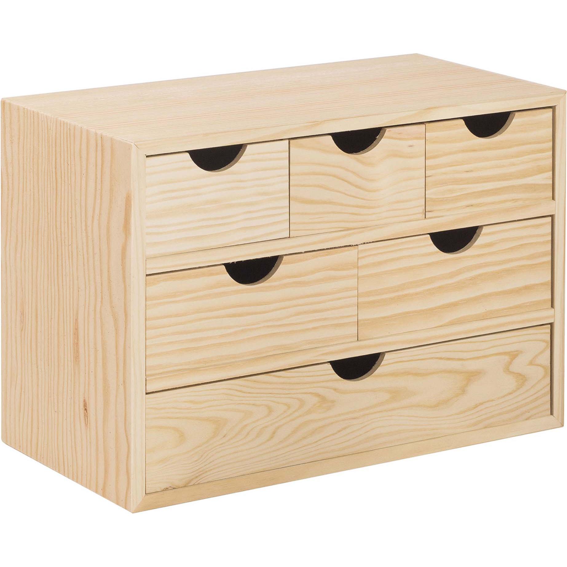 CAJONERA BLOCK 3X2X1 CAJONES RECHAPADO PINO