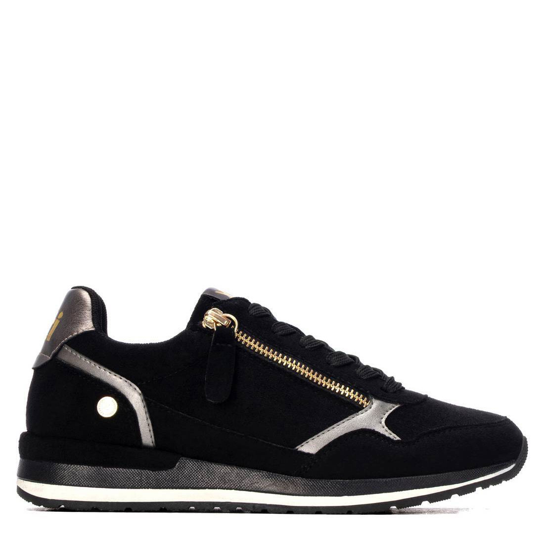 Xti Zapatilla suave de antelina 146368-NEGRO , para Mujer