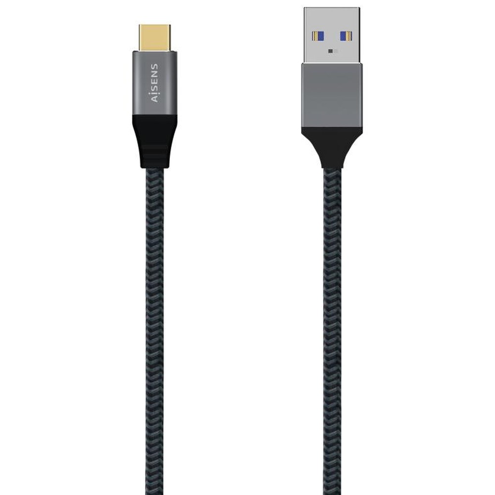 Aisens - Cable USB 3.1 Gen2 macho/macho 2m gris con transmisión de datos de 10 Gbps para conectar dispositivos USB-C a ordenadores con puerto USB-A