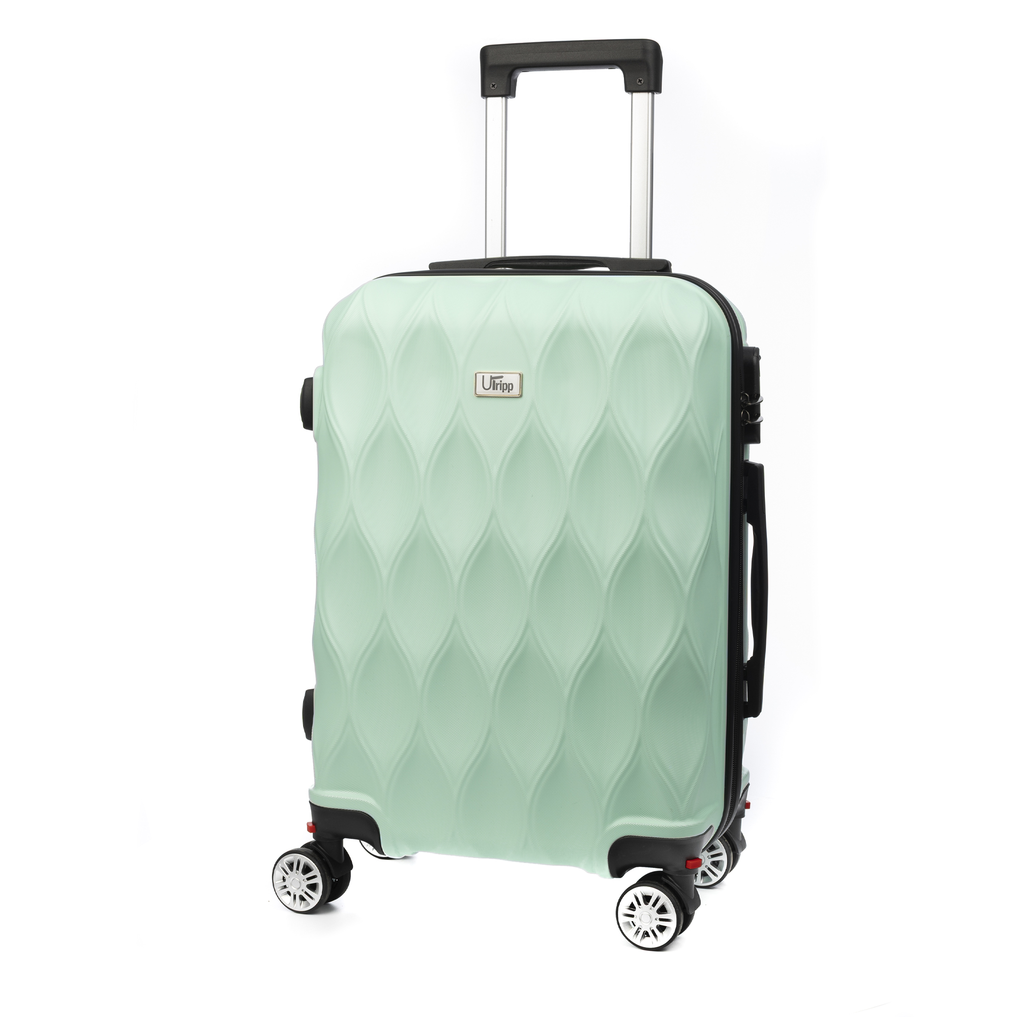 DAM Maleta de cabina Trolley en material ligero de ABS de alta resistencia. Cerradura numérica y 4 ruedas dobles extraíbles y giratorias 360°. 37x24x56Cm