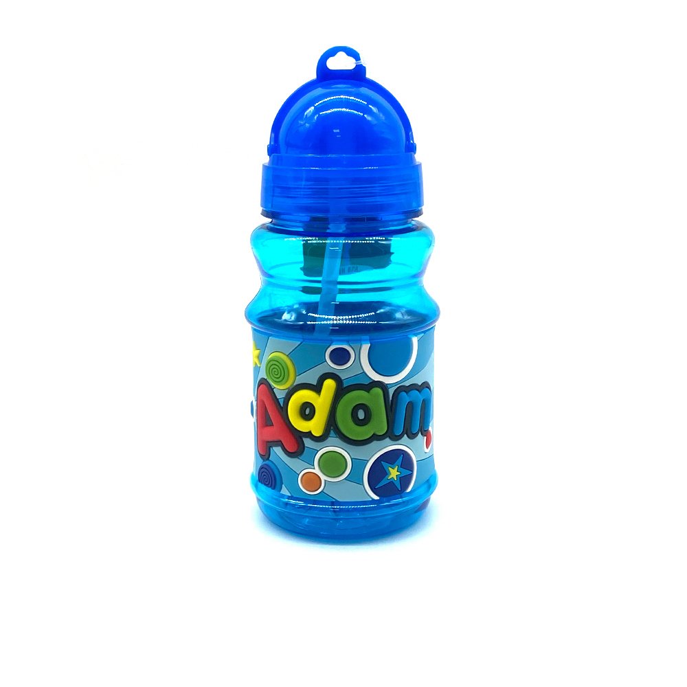 PLUS HOME Botella Agua con Nombre para Niños 350 Ml a Prueba de Fugas Sin BPA
