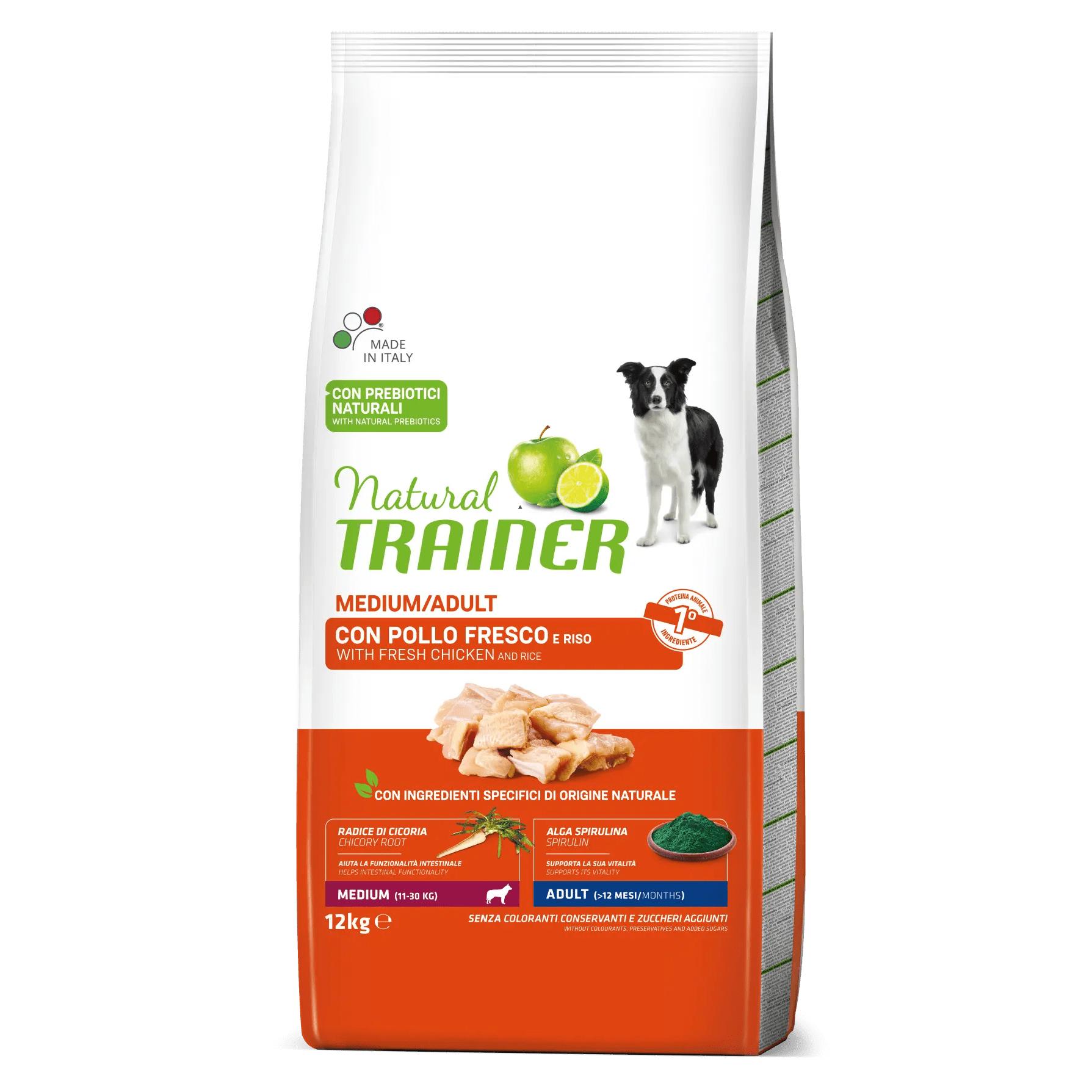 Natural Trainer Adult Medium Pollo - Alimento Seco de Pollo para Perro Mediano