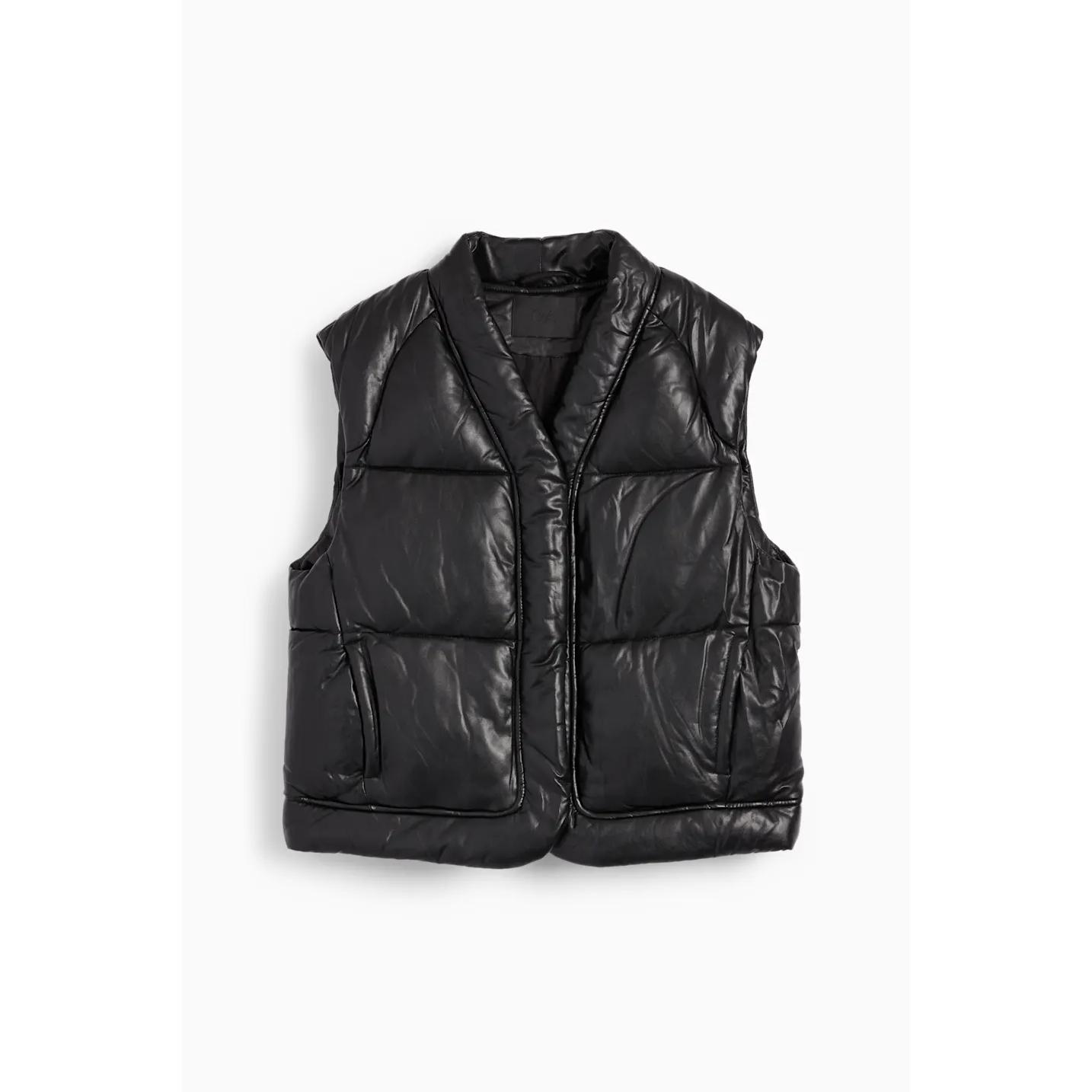 Chaleco Premium para mujer acolchado de tejido suave y brillante con dos bolsillos al bies a los lados y forro ligero Talla S | chaleco mujer ideal para vestir estilo casual