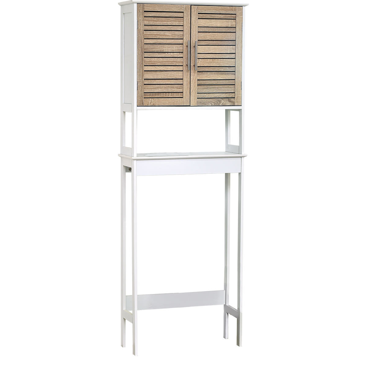 Mueble Sobre Inodoro con Estante y Tabla MDF, Organizador de Baño Ahorra Espacio, Madera, Modelo Stockholm