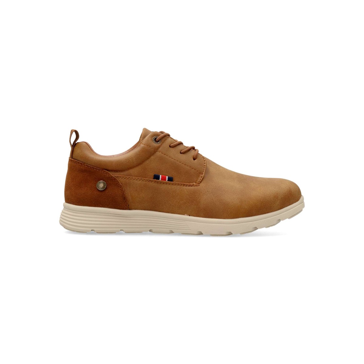 Refresh - Zapato oxford casual hombre REFRESH, de material sintético que imita la piel, suela de goma flexible y antideslizante, plantilla acolchada, certificado vegano