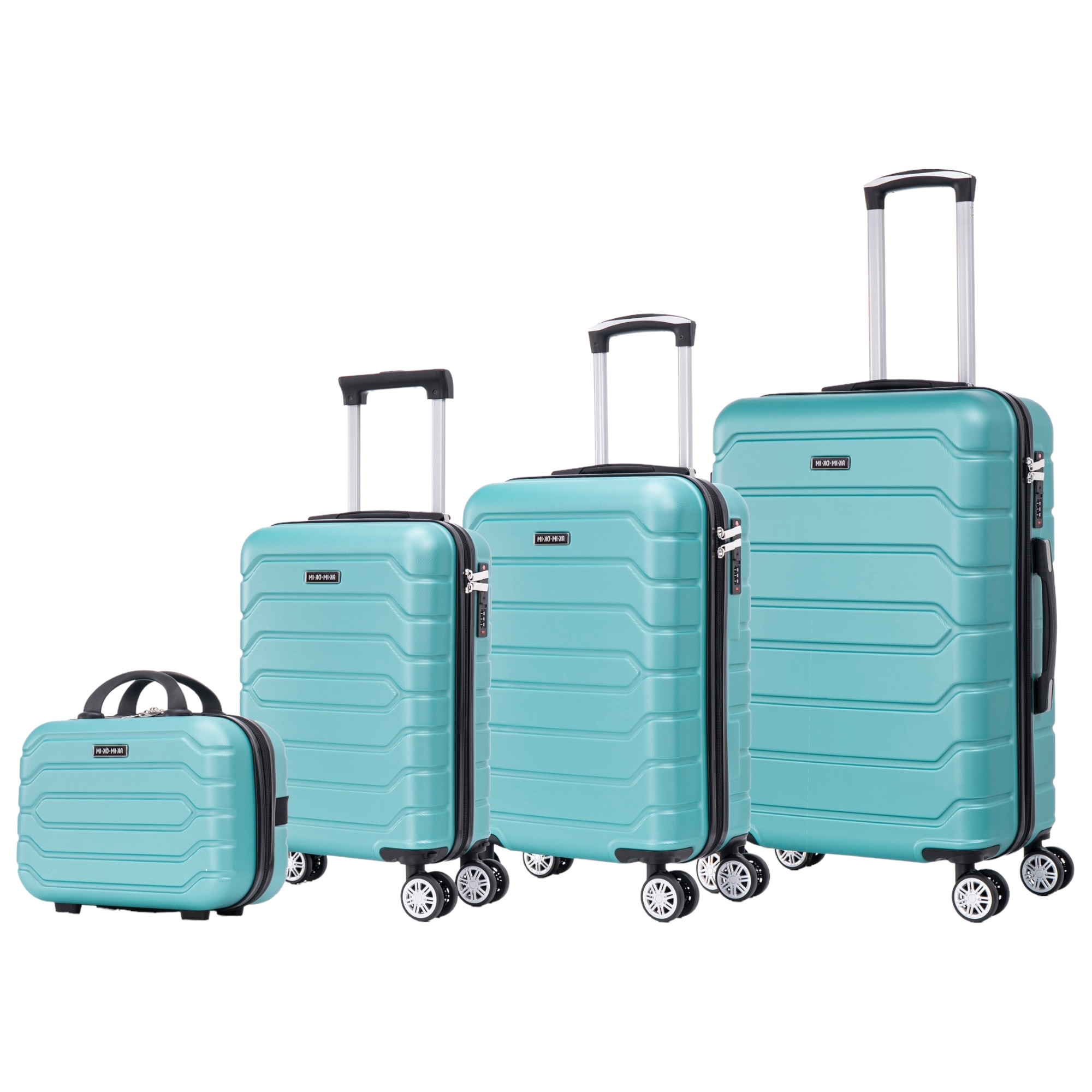 Conjunto de Maletas de Viaje Elegantes: Carcasa Ligera de PP, Cerradura Numérica, 4 Ruedas Giratorias 360°, Asa Telescópica de Aluminio Juego de Maletas Set Trolley Maleta Cabina（6999 M4 M005 8002 8008 FLASH-8 ）