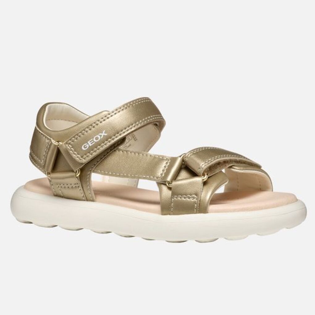 Sandalias Sandal puffypop niña dorado Geox, transpirable y ligera,  con una suela flatform flexible y a la moda que garantiza el máximo confort y estilo.