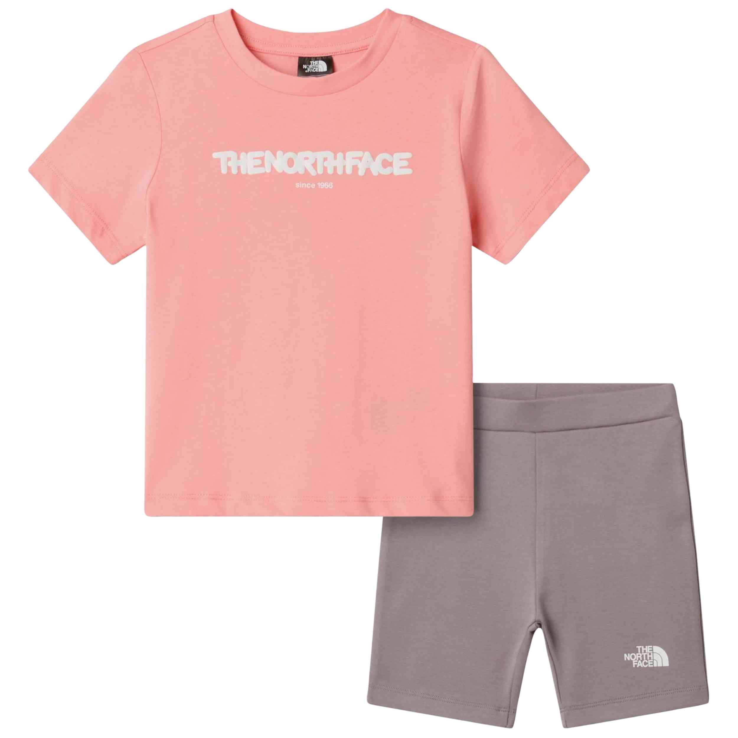 Conjunto The North Face modelo Conjunto The North Face Bubble Logo rosa gris oscuro infantil para hombre y mujer en color Multicolor
