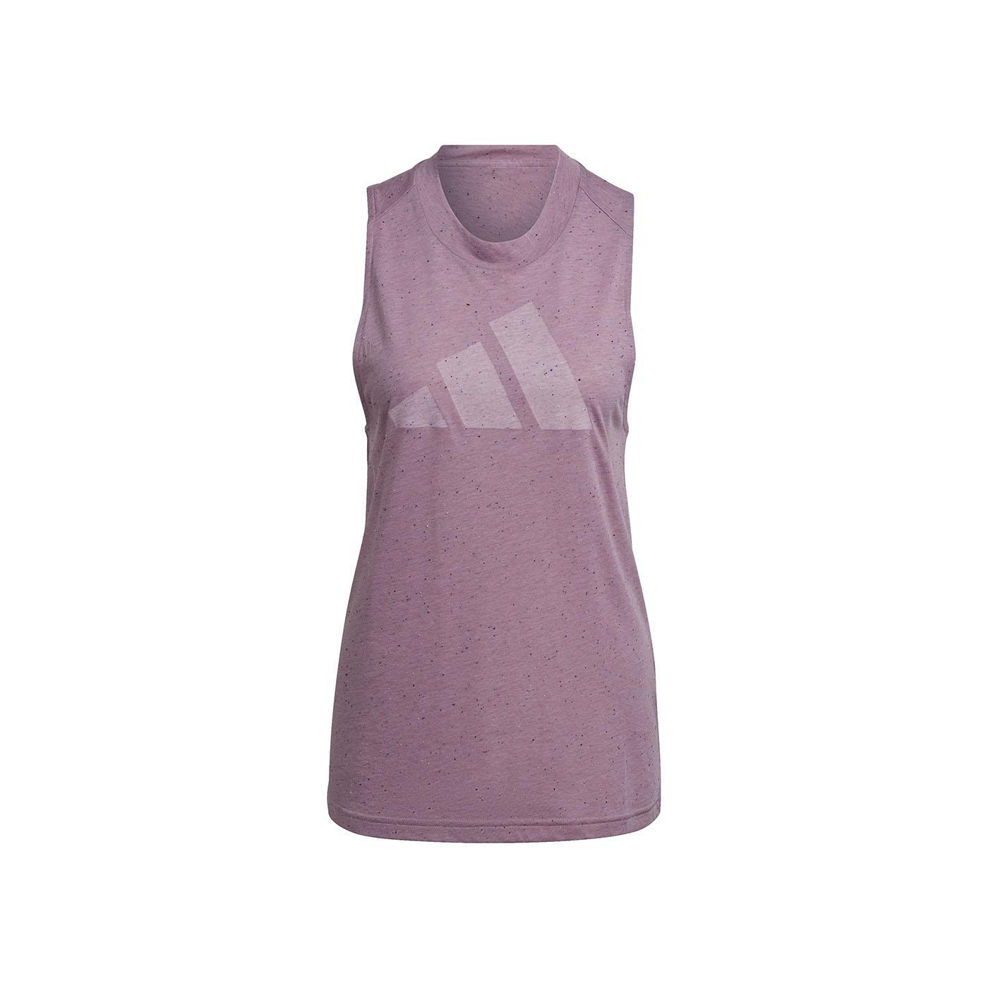 Adidas Camiseta Mujer Winrs Lila Holgada Tejido Combinado