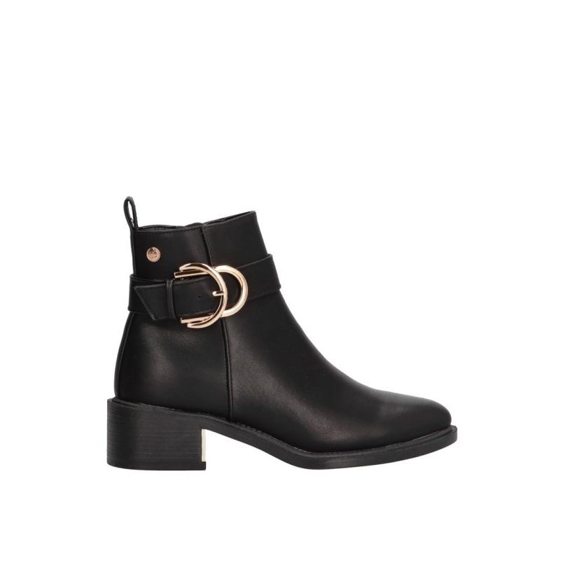 Botin Xti - Mujer - Suela Plana - Modelo 143103 - Color Negro