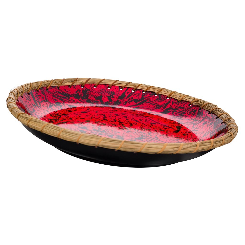 WANDERLUST DECO Bowl de Cerámica - Versátil y Elegante - 32x32x6 Cm - Cuenco Decorativo