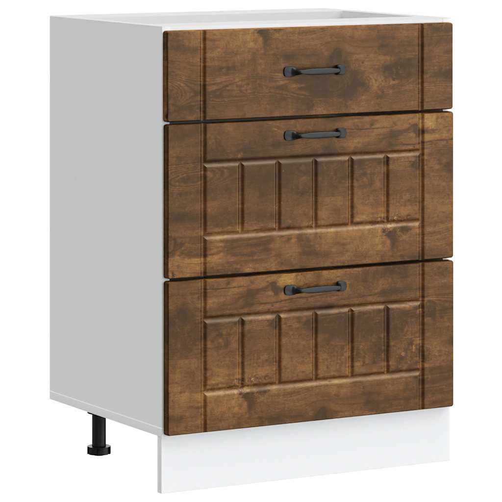 vidaXL Mueble bajo de cocina Lucca madera de ingeniería 60 x 46 x 81.5 cm Multicolor
