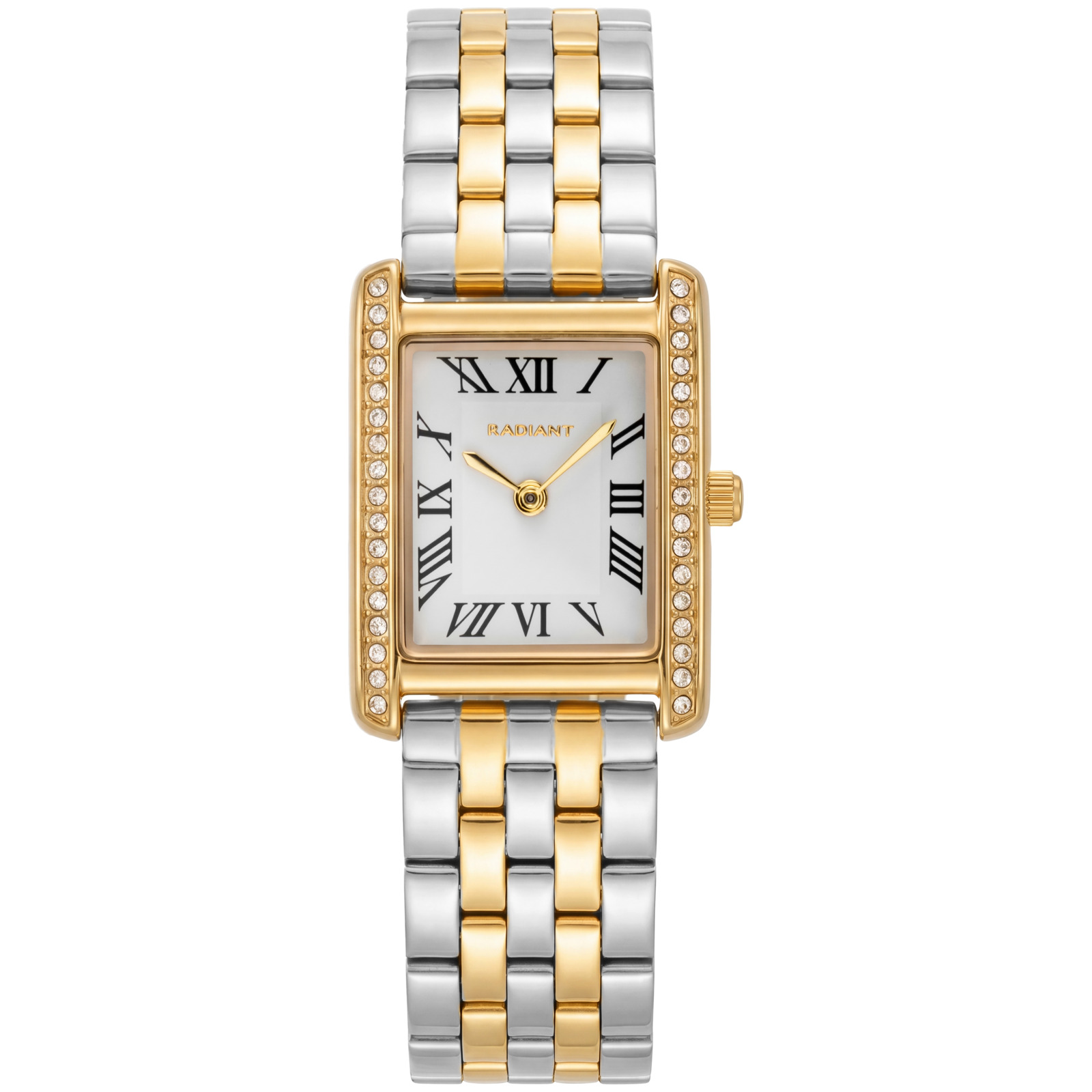 Radiant Reloj Mujer Caja De Metal Pulsera Acero De Color Bicolor Oro Resistente Al Agua 3 Atm Ra701203
