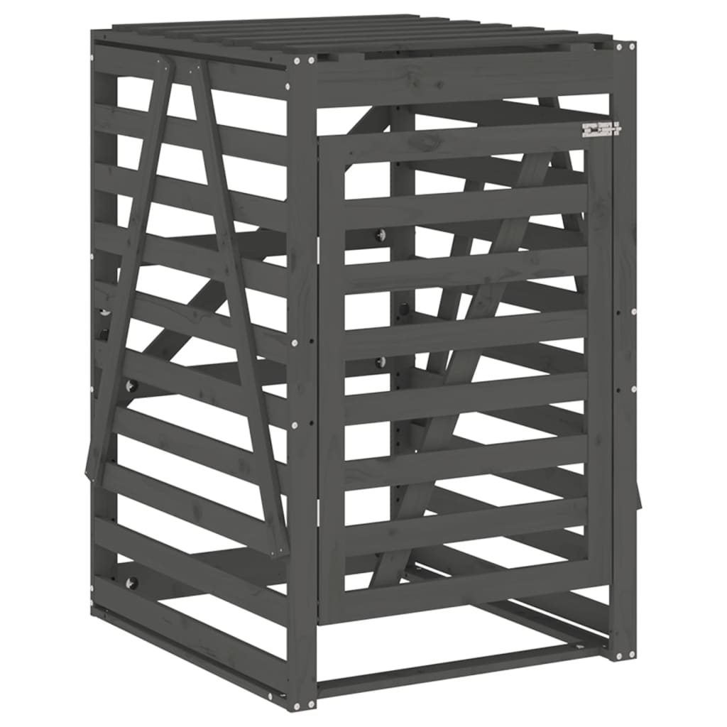 vidaXL Cobertizo para cubos de basura madera pino 84x90x128,5cm Multicolor