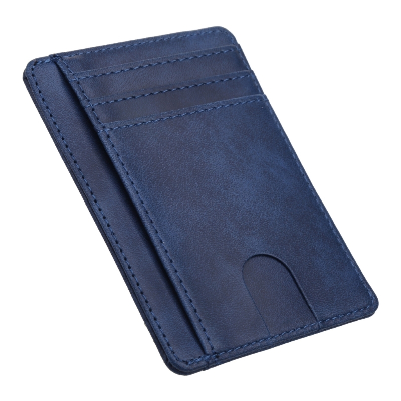 OmHome RFID Blocking Wallet Business Card Cover for Case Super Thin Men Leather Credit Card Holder