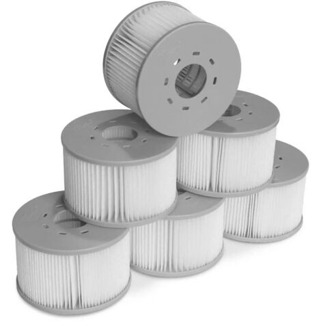 Set de 6 filtros para spas hinchables MSPA V2. Ø106cm – 6 cartuchos de filtro de repuesto para spa inflable MSPA
