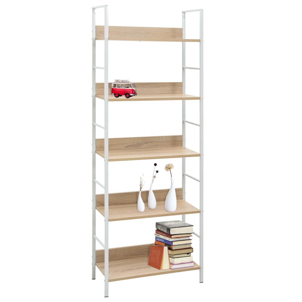 Vidaxl Estantería 5 Niveles Madera Ingeniería 60x27,6x158,5 Cm Negro