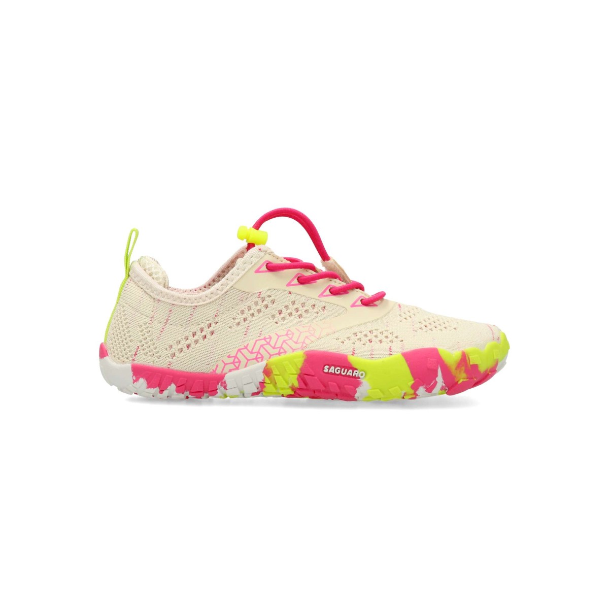 SAGUARO - Zapatillas minimalistas barefoot para niño, suela fina flexible y puntera ancha, drop cero y cordón elástico, transpirables y saludables para los pies