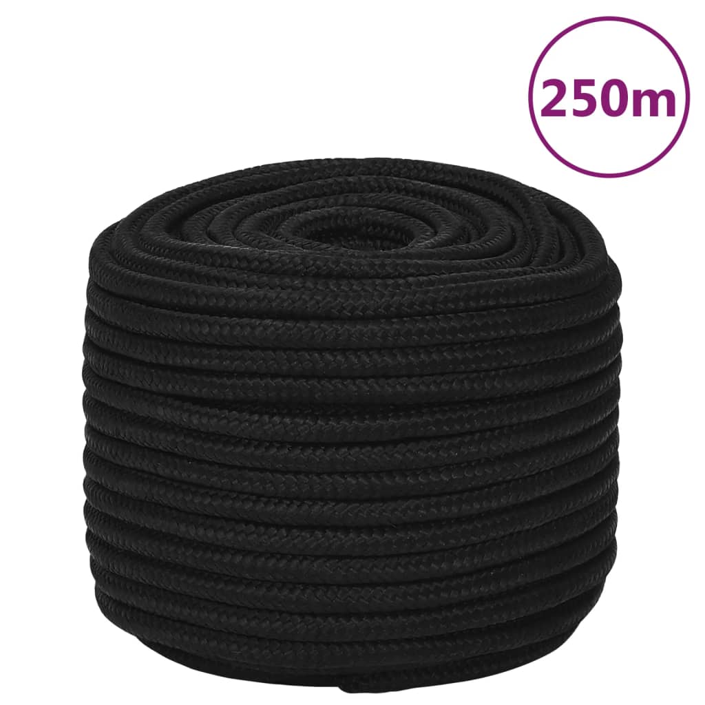 vidaXL Cuerda de trabajo poliéster 14 mm 250 m cuerda trenzada Color Negro, Blanco, y mas