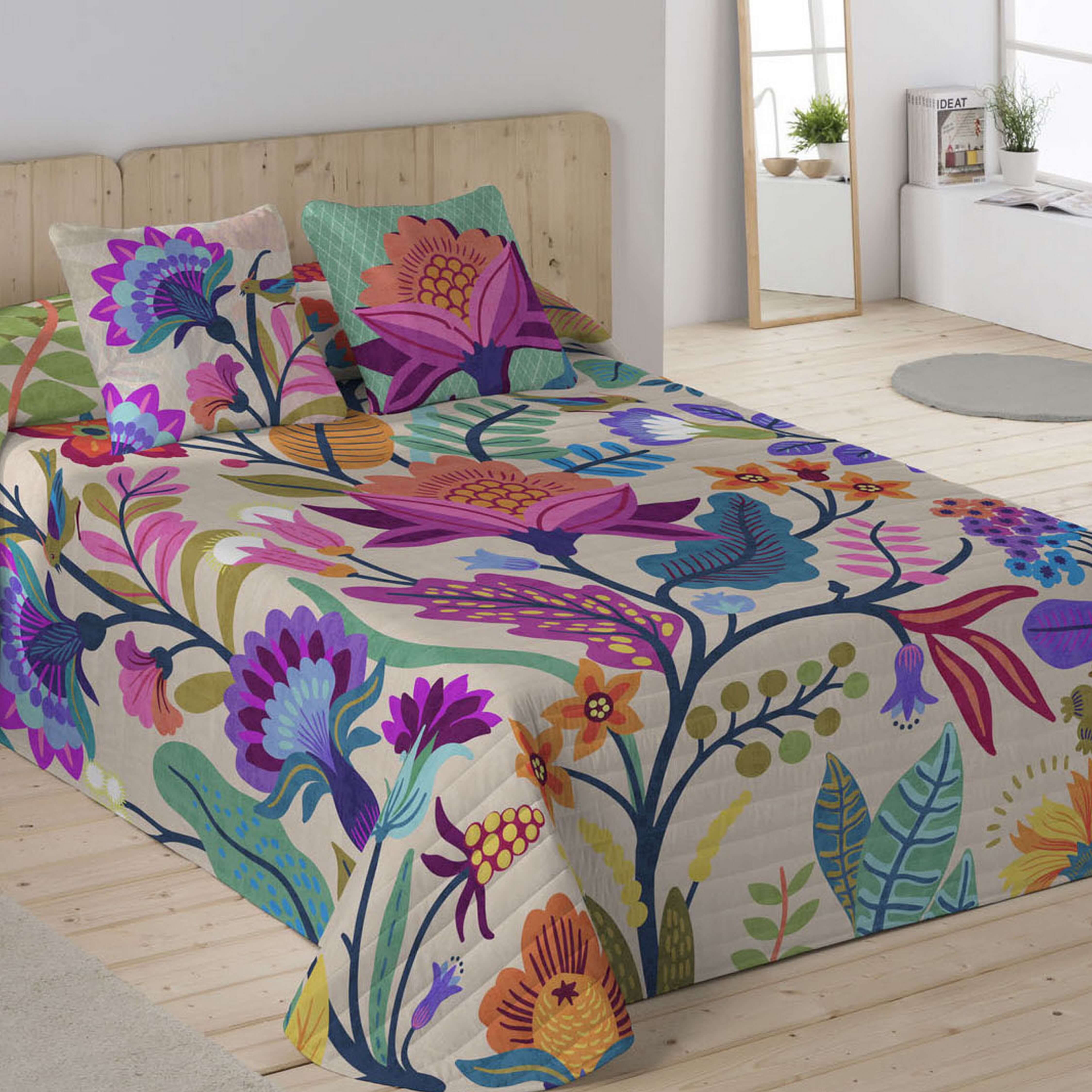 ICEHOME - Colcha Bouti Estampada 100% Algodón 144 Hilos - Relleno 70 gramos - Colcha Ligera para Cama 90/135/150/180 - Fabricado en España