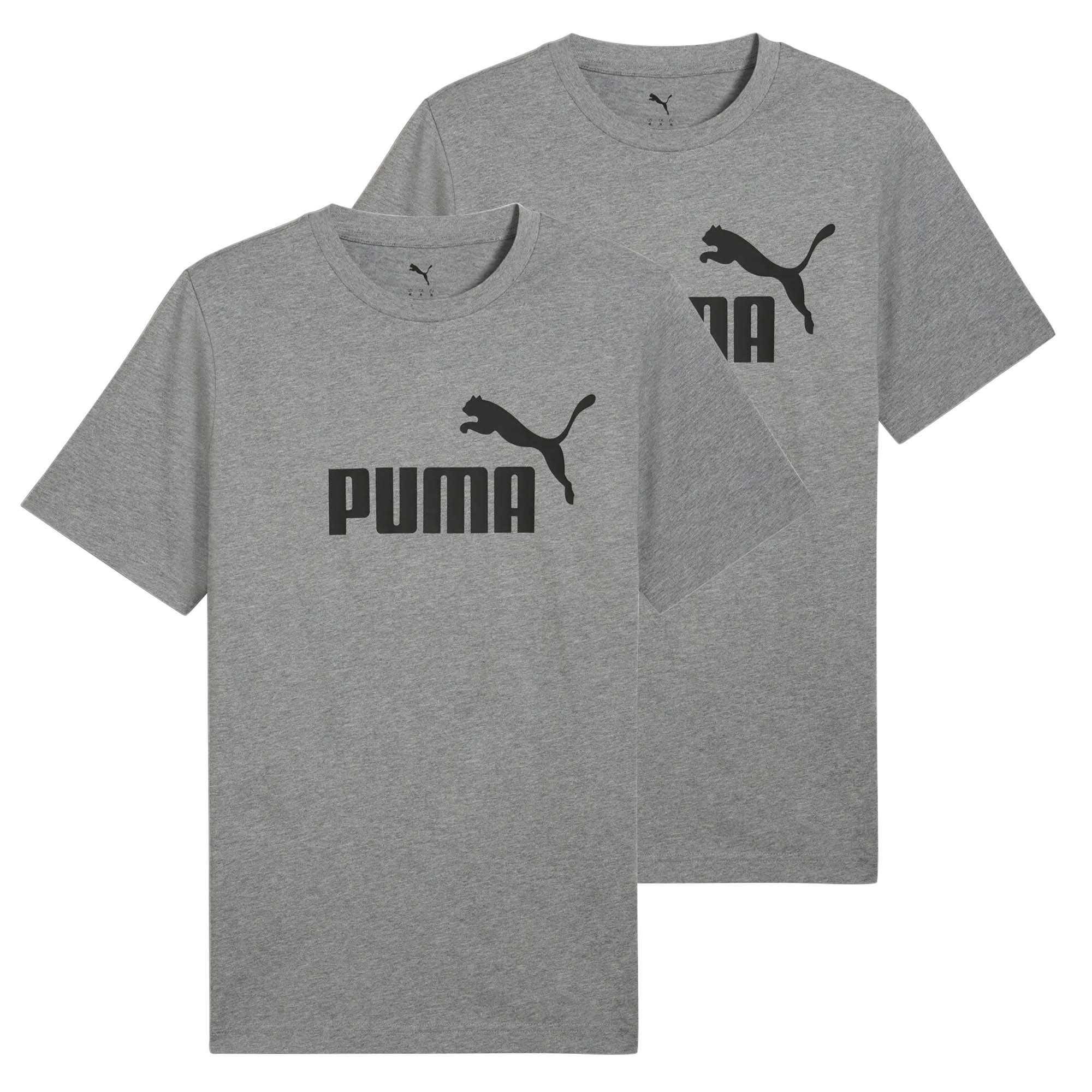 PUMA Camiseta de hombre Paquete de 2 - ESS No. 1 Logo Tee, cuello redondo, manga corta, uni
