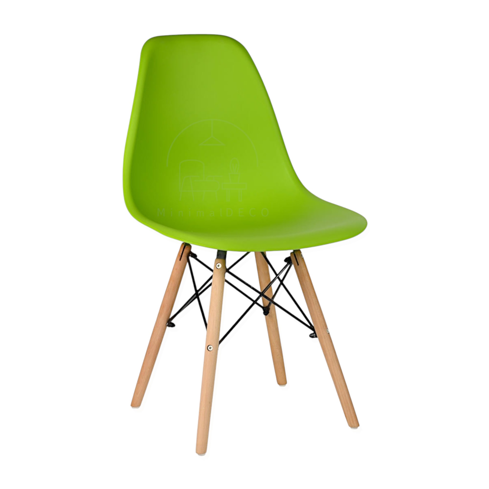 Silla Individual Minimal DECO de Comedor Estilo Nórdico con Patas de Madera, Varios Colores