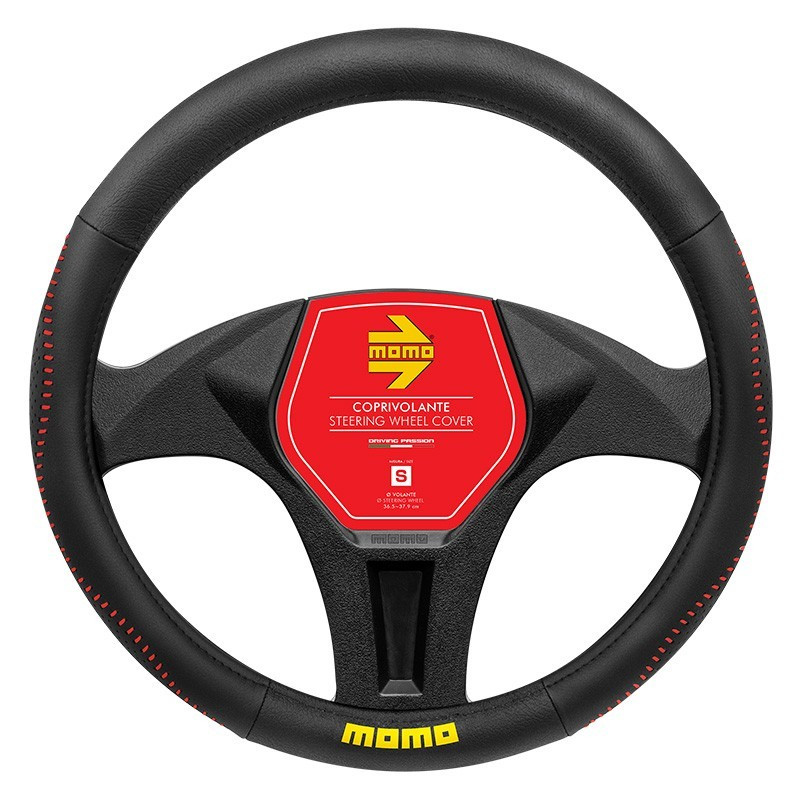FUNDA VOLANTE MOMO STREET UNIVERSAL NEGRO Y ROJO 38-39CM