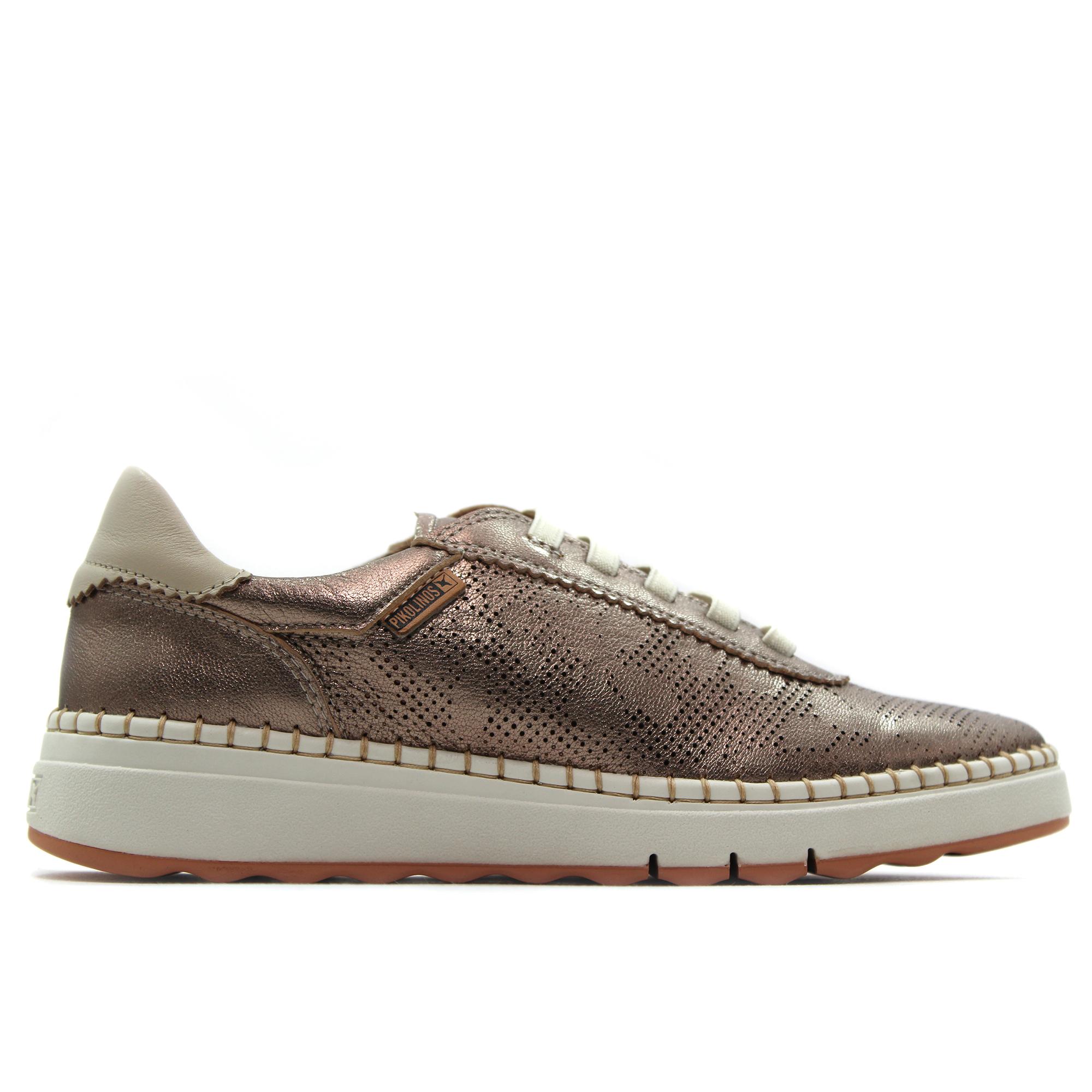Pikolinos W0C-6621CLC1 Zapato deportivo casual,Sneakers con cordones,zapatillas cuña y plataforma,calado,piel,rejilla para señora