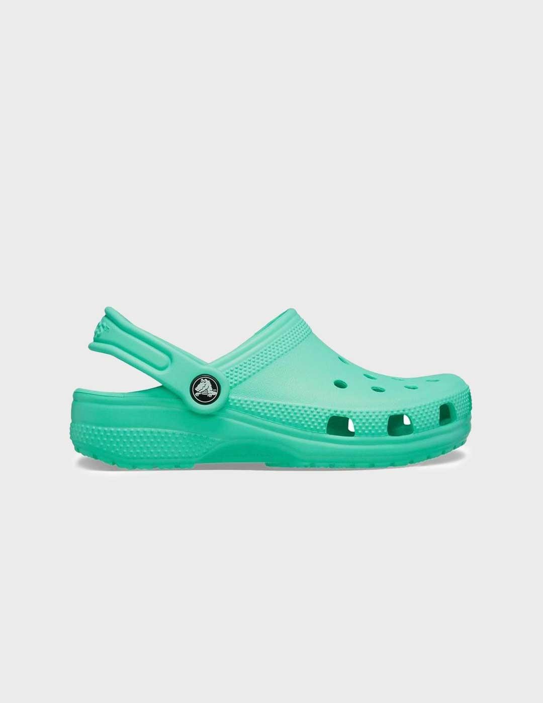 Crocs Classic Clog K zueco verde para niño y niña