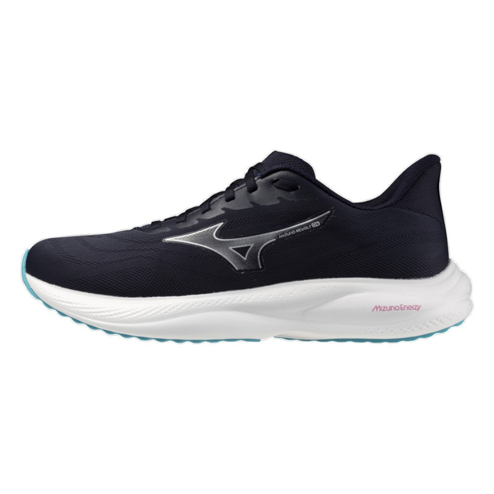Zapatillas Mizuno Revolt 4 Azul Marino Gris Silver J1Gc2581-01 Running Hombre