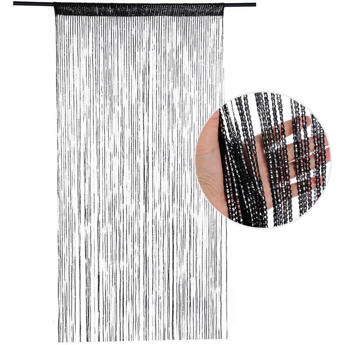 Om Home Cortina decorativa para ventana, separador de ambientes, cortina sencilla para ventana, 90x200cm