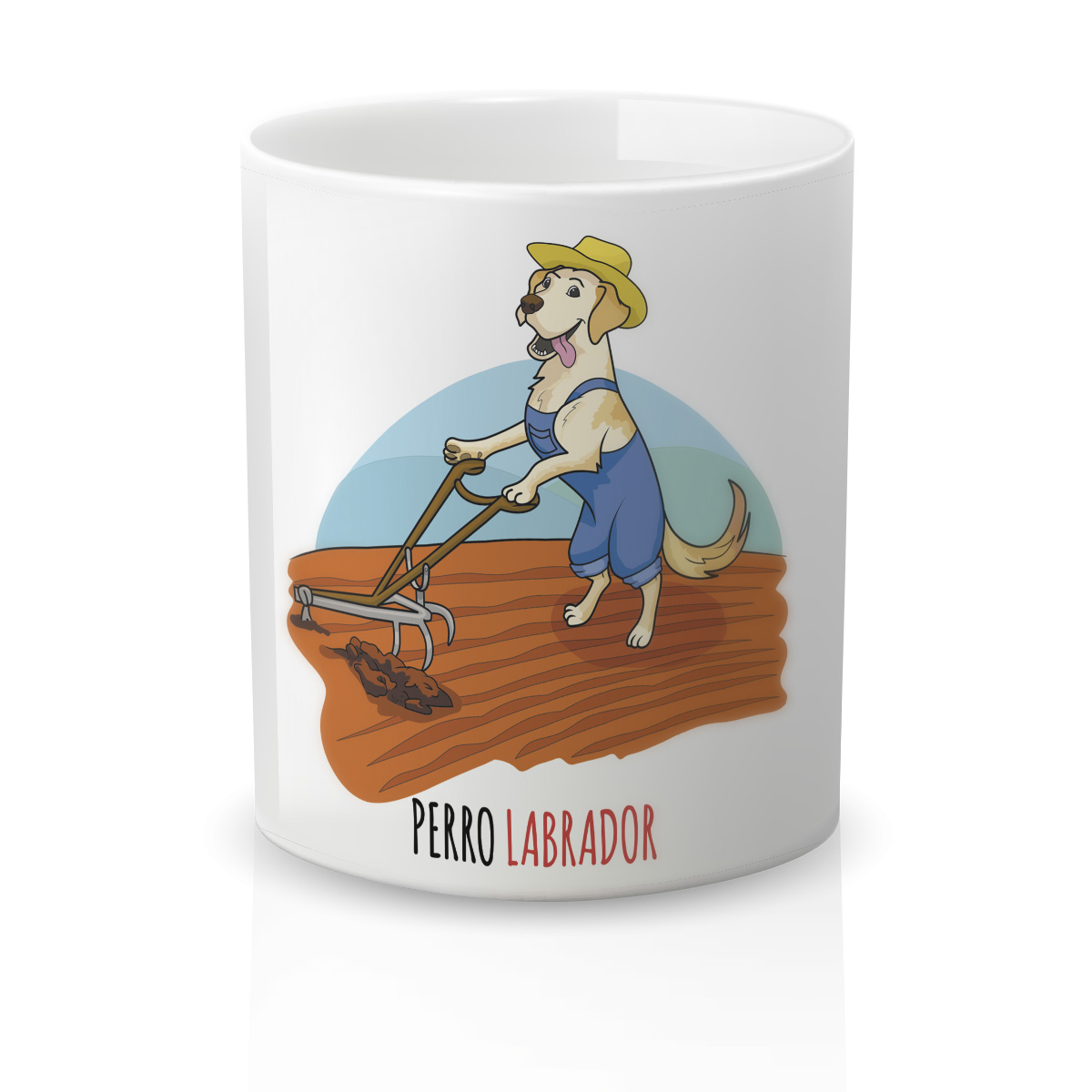 Taza cerámica Regalo Original Amor y Amistad. Resistente 100% al microondas y lavavajillas. Taza con Frase Perro labrador