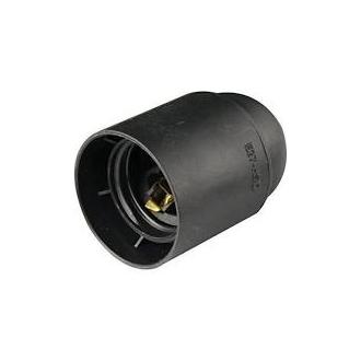 CASQUILLO LISO NEGRO E-27 ADoceVoltios