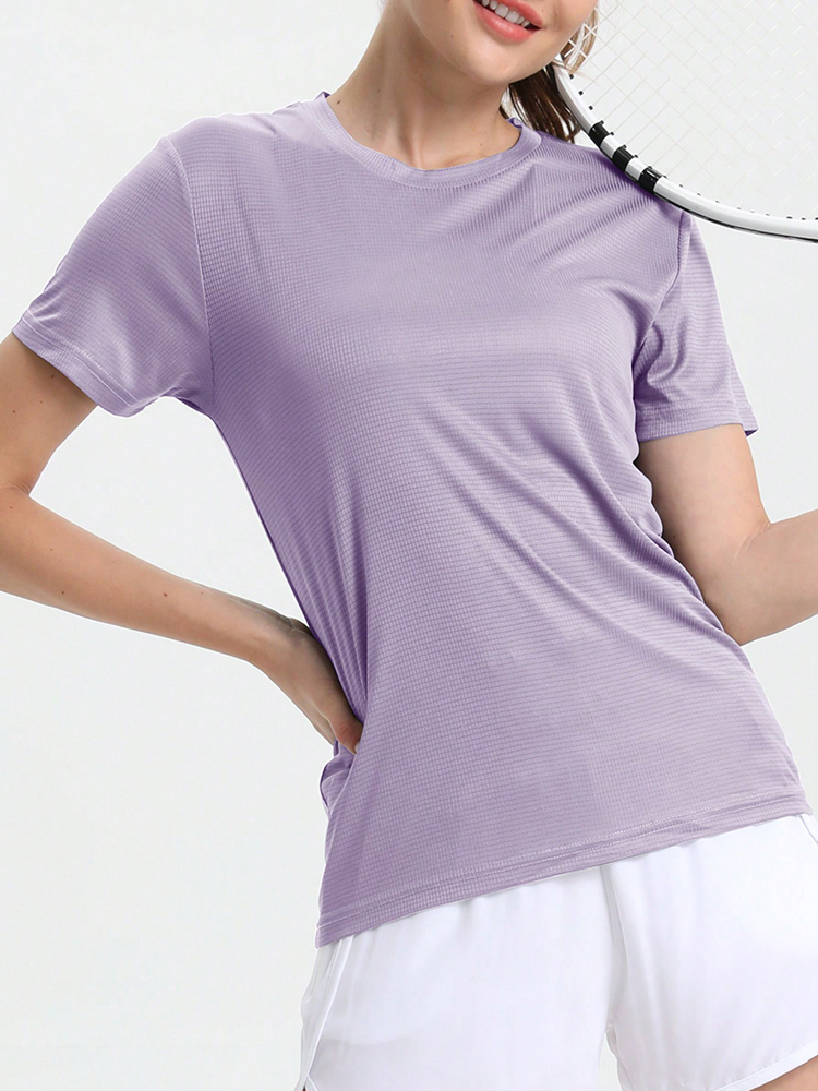TK Camiseta Deportiva Para Mujer De Color Sólido Ultraligera Y Secado Rápido Transpirable Ligera Para Correr Y Gimnasio