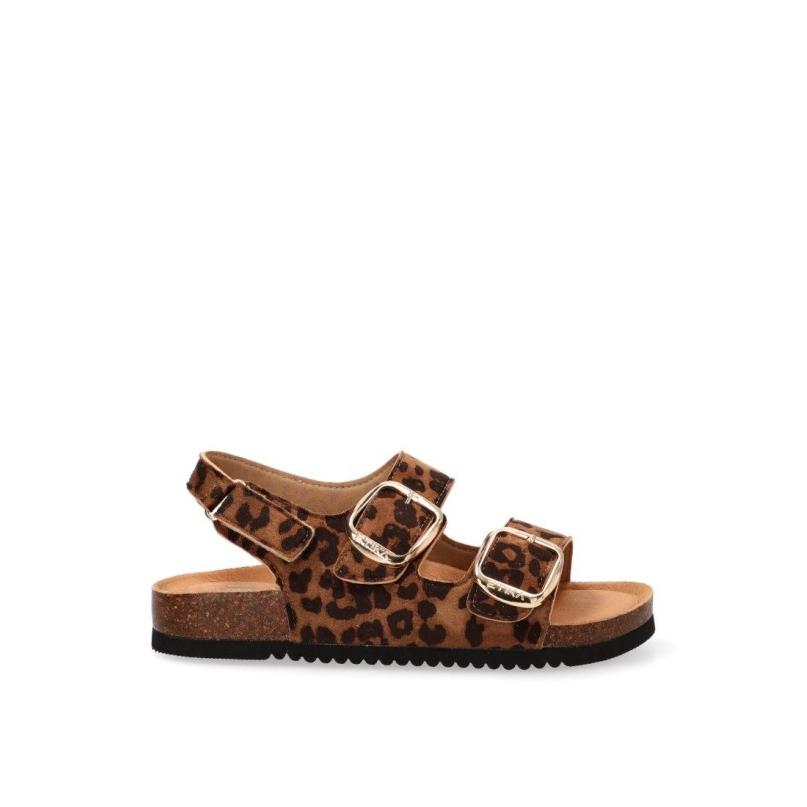 Sandalia Etika - Mujer - Suela Plana - Modelo 10095 - Color Leopardo