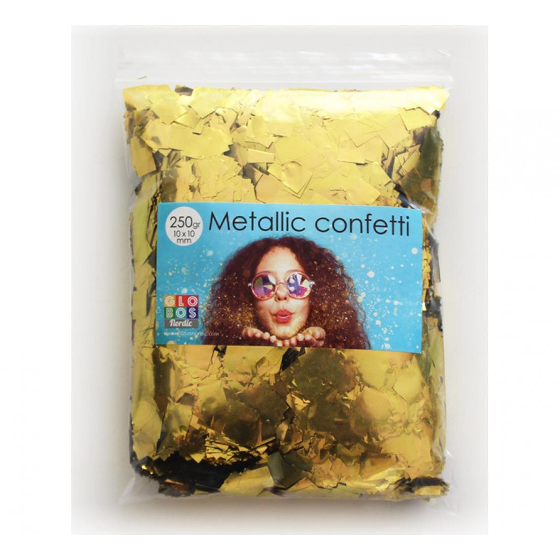 Bolsa de 250 g de Confetti Color Oro cuadrado de 10x10 mm