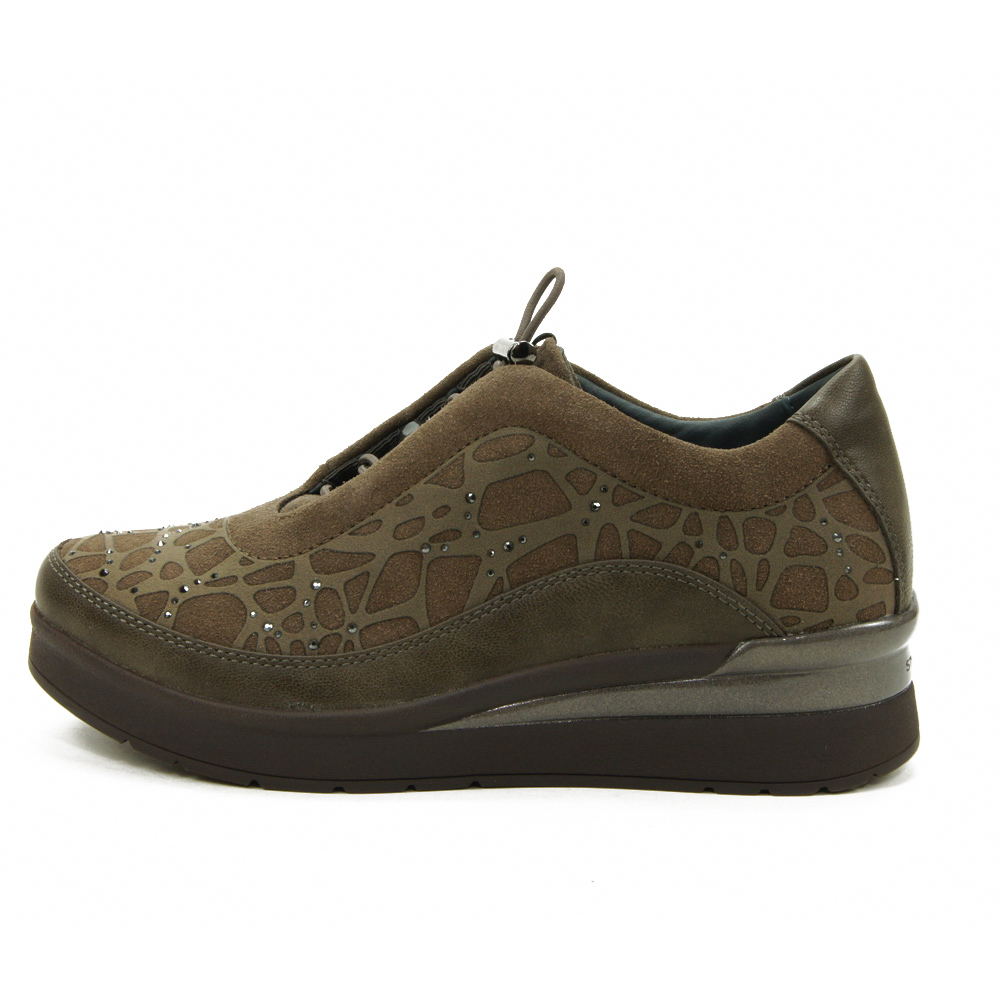 Stonefly mod. CREAM 21 zapato casual para mujer en serraje, cordón elástico