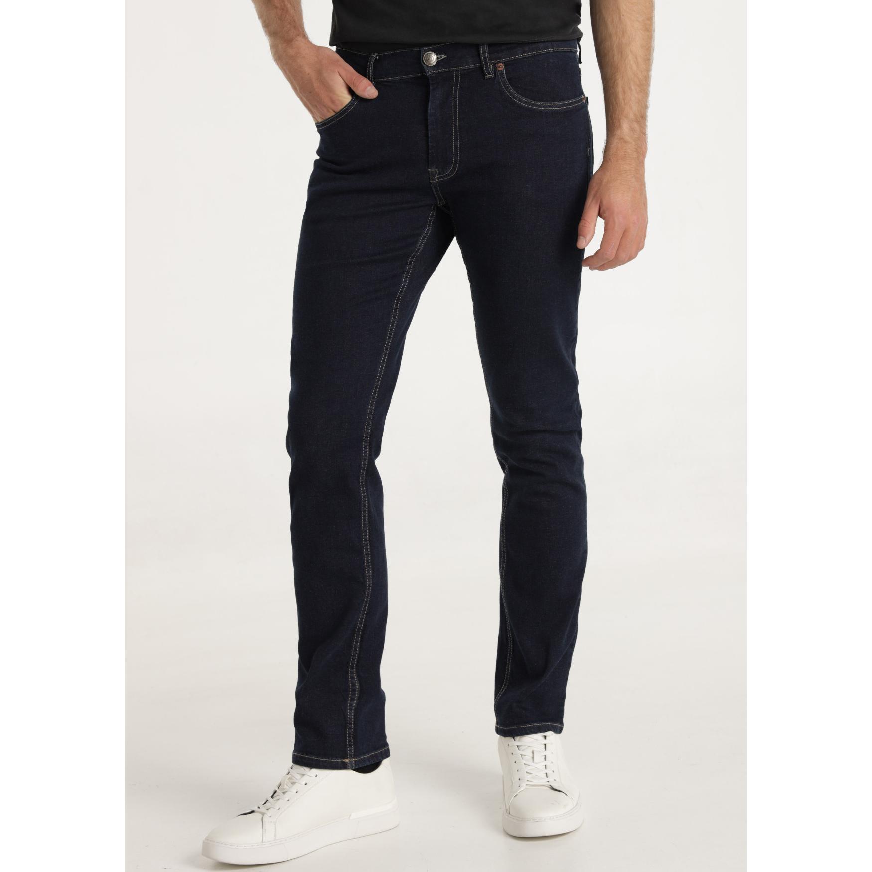 SIX VALVES - Jeans dark blue 5 bolsillos - Regular fit - Tiro medio - Tallaje en Pulgadas- Tallaje en Pulgadas