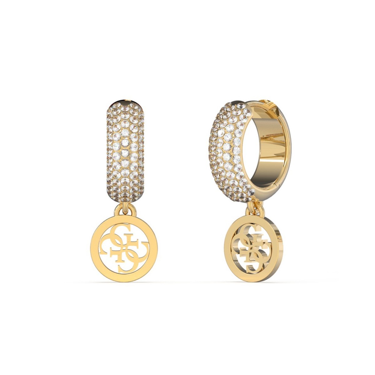 Aros Pendientes Guess CRAZY EARRINGS JUBE03301JWYGT-U Acero Inoxidable dorado