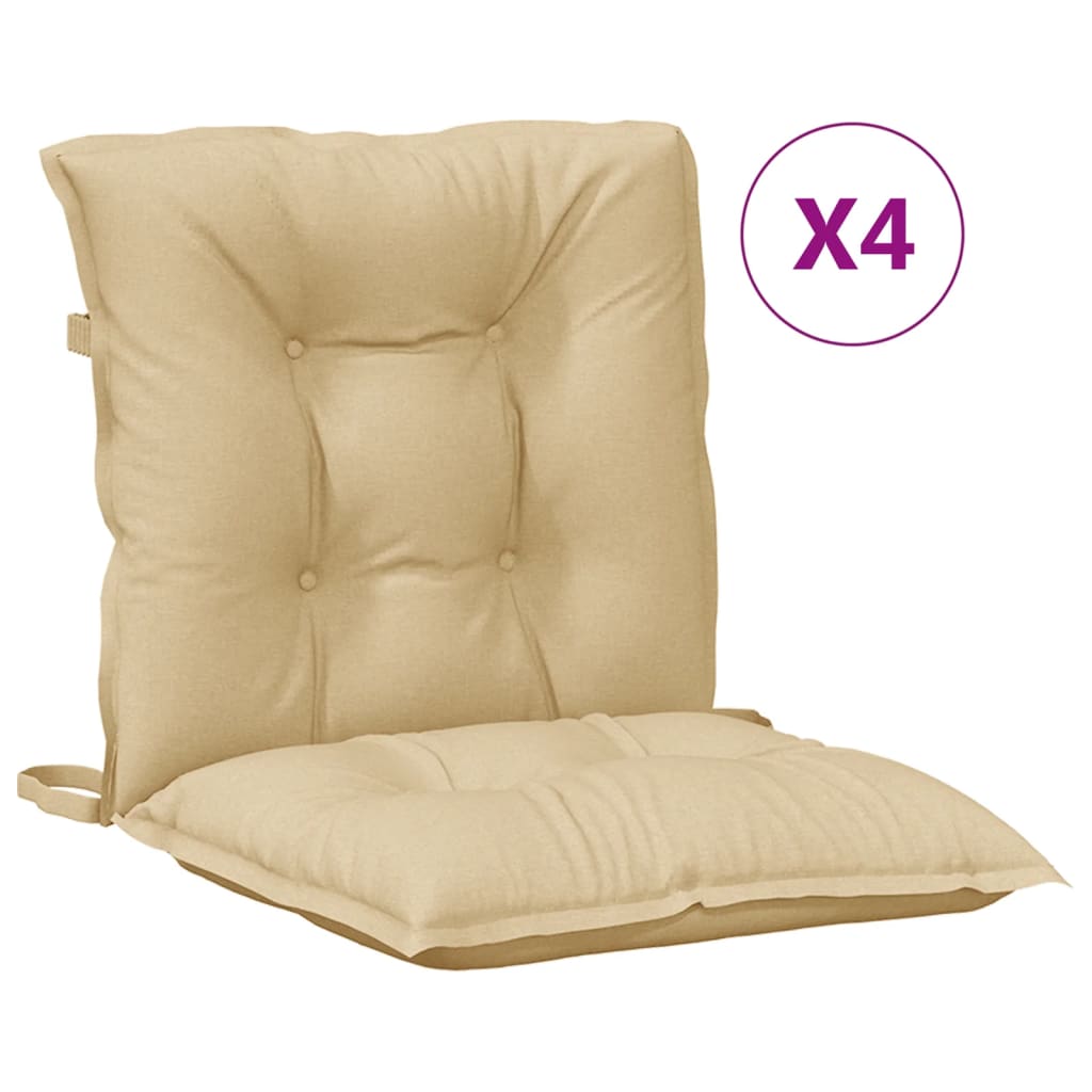 Vidaxl Cojines Silla Respaldo Bajo 4 Ud 100x50x7 Cm Antracita Melange