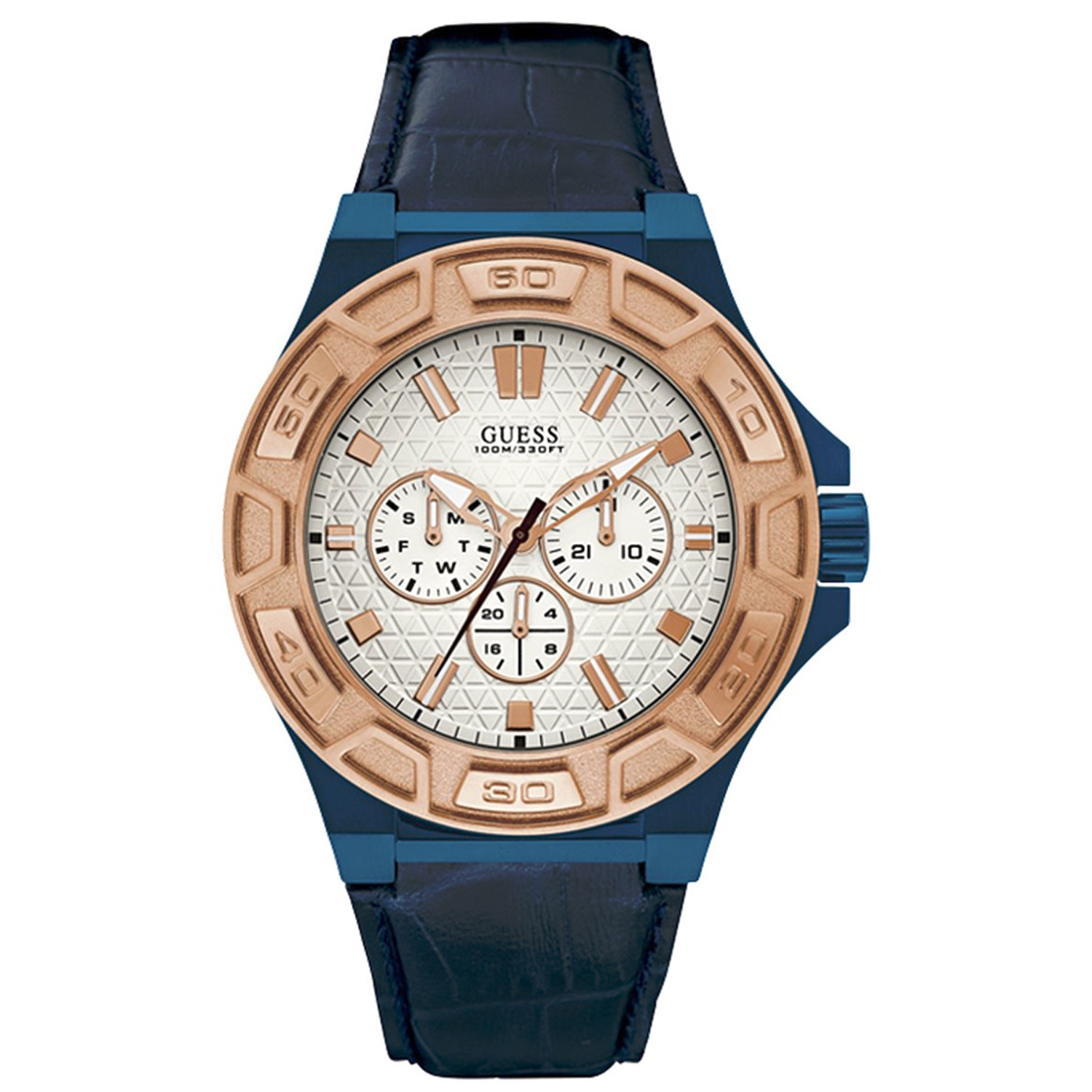 Guess W0674g7 Force Reloj Para Para Hombre Color Azul