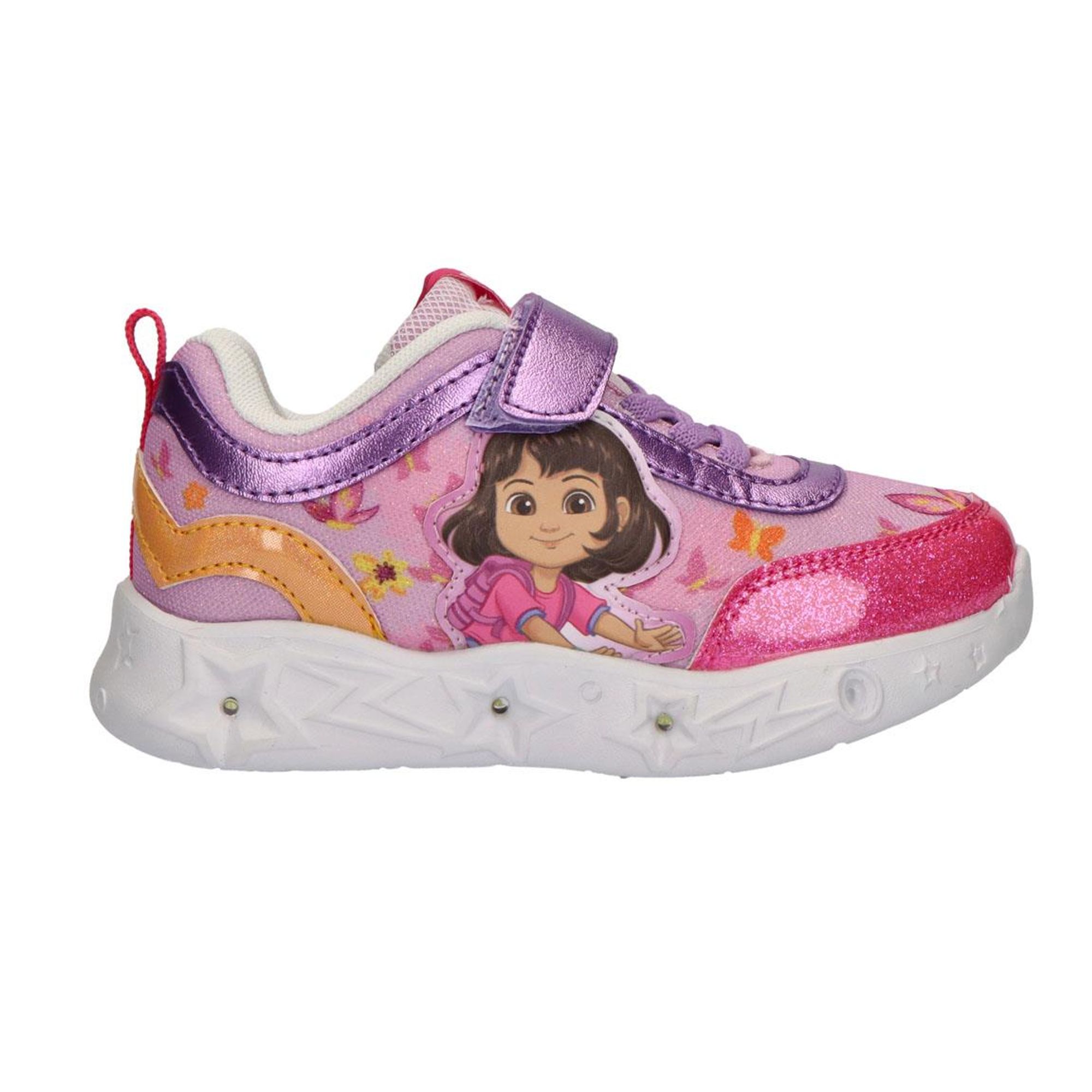 Deportivas Dora la Exploradora para Niña - Zapatillas Infantiles Suela Ligera EVA, Cómodas, Resistentes y Ajustables con Velcro, Ideales para Colegio, Parque y Uso Diario