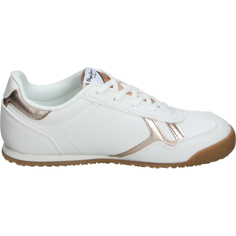 PEPE JEANS | Zapatillas Pepe Jeans para Mujer – Deportiva Casual Rosa y Blanca – Sneakers con Cordones – Estilosas – Combinables y Cómodas – Modelo PGS400021-800