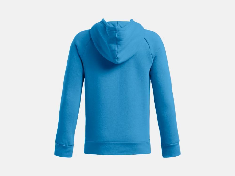 Under Armour - Sudadera UA Rival Fleece para niños grandes, tejido fleece de mezcla de algodón ultrasuave con interior cepillado y mayor calidez, bolsillo canguro y puños acanalados