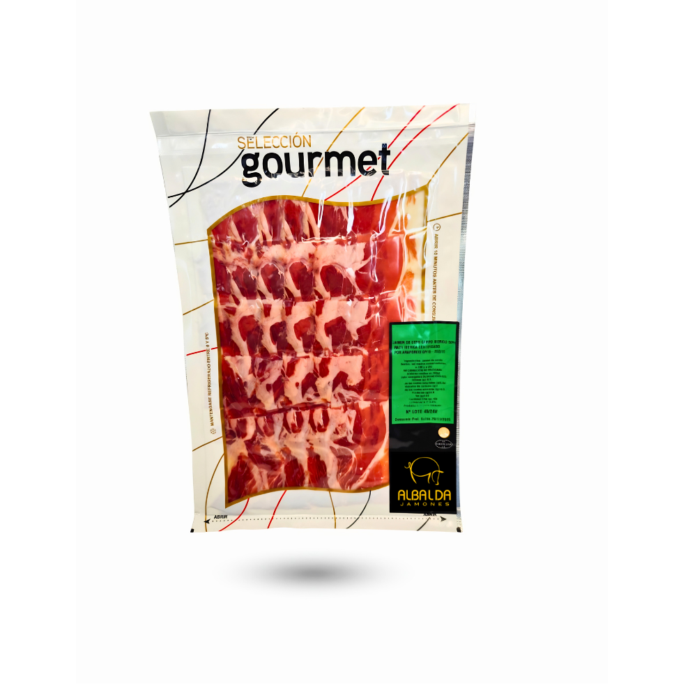 Pack blister Jamón de Cebo de Campo Ibérico 50% Raza Ibérica 100 g  – ALBALDA JAMONES